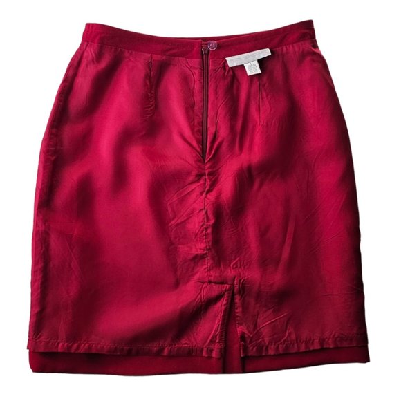Petite Sophisticate Vintage Pencil Suit Skirt | Like New | 4P | Scarlet Red - Picture 13 of 16